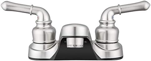 Pacific Bay Lynden Bathroom Sink Faucet - Metallic Plating Over Lightweight ABS Plastic (Brushed Satin Nickel)