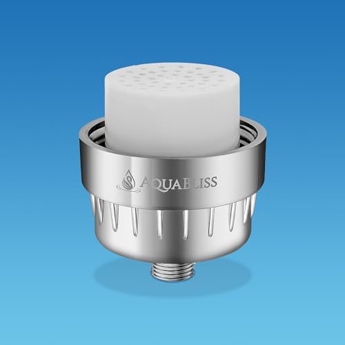 AquaBliss High Output Shower Filter Replacement Cartridge – Reduces Chemicals & Chlorine, Restores pH Balance, Glowing Skin, Strong Nails & Shimmering Hair – 3-Pack (SFC100)