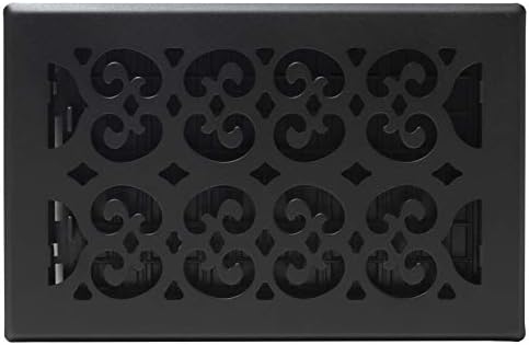 Decor Grates STH610 Classic Collection Floor Register, 6x10 Inches, Textured Black