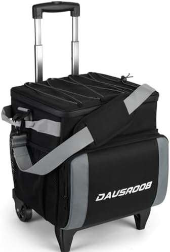 Rolling Cooler with Wheels, Heavy Duty Leakproof Soft-Sided Ice Chest, 12Hrs Ice Retention & Enhanced Stability Wheeled Coolbag, Insulated Travel Cooler for Camping,Grocery,Beach,Outdoor