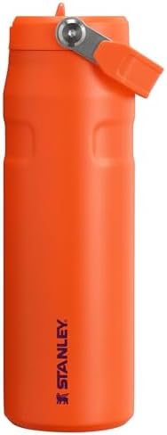Stanley IceFlow Flip Straw 2.0 Water Bottle 24 OZ | Built-In Straw with Larger Opening | Lightweight & Leak-Resistant | Insulated Stainless Steel | BPA-Free | Tigerlily Plum