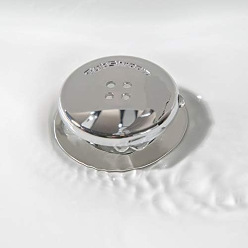 TubShroom Bathtub Drain Protector and Hair Catcher - 2 Pack, Chrome - Fits 1.5" - 1.75" Bathtub and Shower Drains