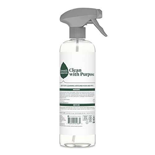 Seventh Generation All Purpose Cleaning Spray Surface Cleaner Lemon Chamomile scent Cuts Grease 23 oz, Pack of 4