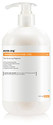 Acne.org Treatment (2.5% Benzoyl Peroxide) 16 oz. - Ultra Micronized, Pharmaceutical Grade Acne Treatment