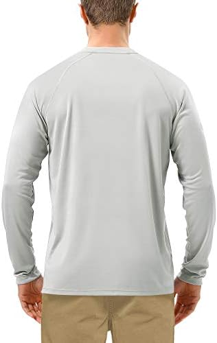 Roadbox Mens UPF 50+ UV Sun Protection Shirts Outdoor Long Sleeve SPF Rash Guard for Fishing Hiking Swimming Running