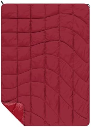 Rumpl The NanoLoft Puffy Blanket | Indoor Outdoor Camping Blanket for Traveling, Picnics, Beach Trips, Concerts | 38" x 52" | Crimson, Travel