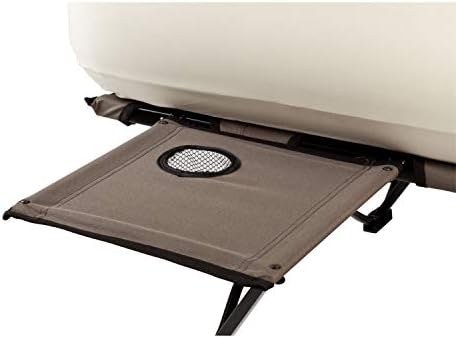 Coleman Queen-Size Airbed Cot Combination, Folding Air Mattress with Steel Frame & Side Table, Battery Pump Included
