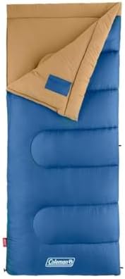 Coleman Brazos 20/30°F Adult Cool-Weather Sleeping Bag with No-Snag Zipper & Stuff Sack, Machine Washable