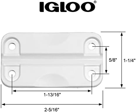 Igloo Cooler Plastic Parts Kit - Made in The USA - 2 Latches, 3 Hinges, Latch Post & Screws