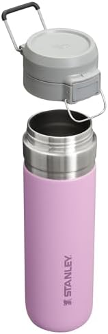 Stanley Quick Flip GO Water Bottle 24 oz | Push Button Lid | Leakproof and Packable for Travel and Sports | Insulated Stainless Steel | BPA-Free | Lilac 2.0