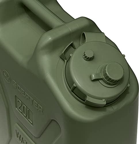 Scepter BPA Durable 5 Gallon 20 Liter Portable Military Water Storage Container for Camping, Outdoors and Emergency Management