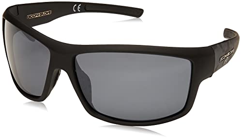 Body Glove Men's Huntington Beach Sunglasses Polarized Wrap, Matte Black Rubberized, 61 mm