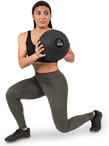 ProsourceFit Slam Medicine Balls 5, 10, 15, 20, 25, 30, 50lbs Smooth and Tread Textured Grip Dead Weight Balls for Strength and Conditioning Exercises, Cardio and Core Workouts