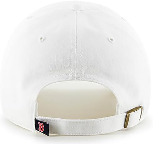 47 MLB White Team Color Primary Logo Clean Up Adjustable Strap Hat Cap, Adult One Size Fits All