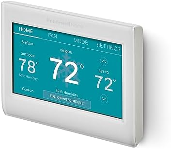 Honeywell Home Smart Color Wi-Fi Programmable Touch Screen Thermostat, Energy Star, Alexa Ready, White - C-Wire Required, Not Compatible with Line Volt Heating, RTH9600WF