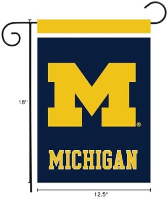 University of Michigan NCAA Licensed Garden Flag - 18" x 12.5" Yard Flag - Wolverines UofM Flag