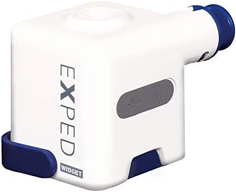 Exped Widget | High-Power Sleeping Mat Pump | Rechargeable Battery Bank | Lumen Lantern, White/Navy