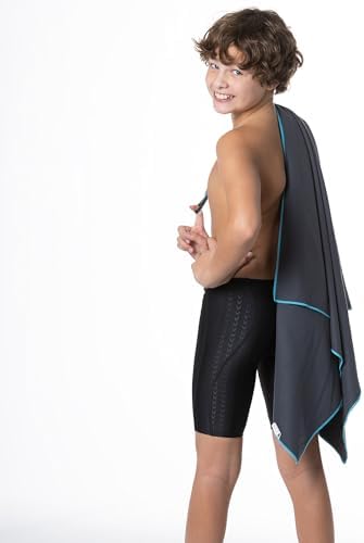 Flow Hydro Sport Towel - Microfiber Quick Dry Swimming Towels for Swim, Pool, Triathlon, and Other Water Sports in Medium, Large, Extra Large, and Hooded Sizes (Gray, Large (60" x 30"))