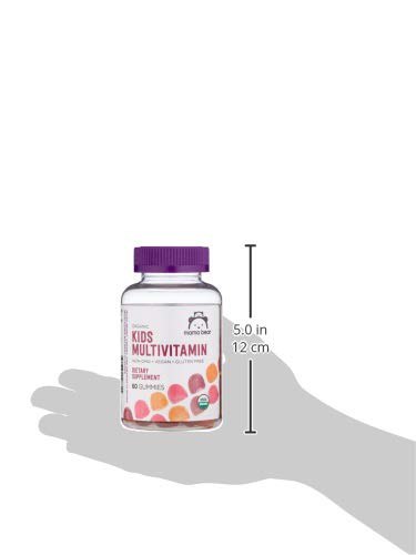 Mama Bear Organic Kids Multivitamin, 60 Gummies, 1 Month Supply (Packaging May Vary), Berry, Cherry & Orange (Pack of 2)