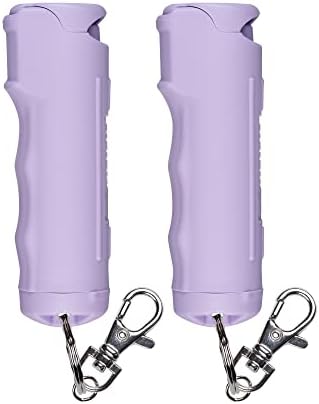 SABRE Pepper Spray with Fast Flip Top, Maximum Police Strength OC Spray, Key Ring for Easy Carry and Fast Access, Finger Grip for More Accurate and Faster Aim, 0.54 fl oz, Secure and Easy to Use