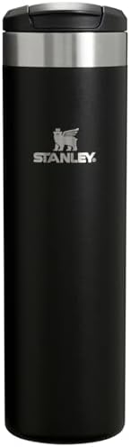 Stanley AeroLight Transit Bottle 20 oz | Locking Drink Through Lid | Leak Resistant Water Bottle or Coffee Travel Mug | Lightweight Insulated Stainless Steel | BPA-Free | Black