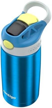 Contigo Autospout Water Bottle with Straw 13 oz Blue Poppy/Glacier