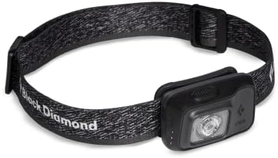 BLACK DIAMOND Astro 300-R Rechargeable LED Headlamp, Dimmable IPX4 Rainproof Headlamp for Camping, Hiking, Running, Work, Travel, Graphite