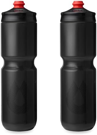HydraPak Breakaway Surge Lightweight Bike Water Bottle 2-Pack (20oz, 25oz, 30oz) - High Flow, Cycling & Sports Squeeze Bottle