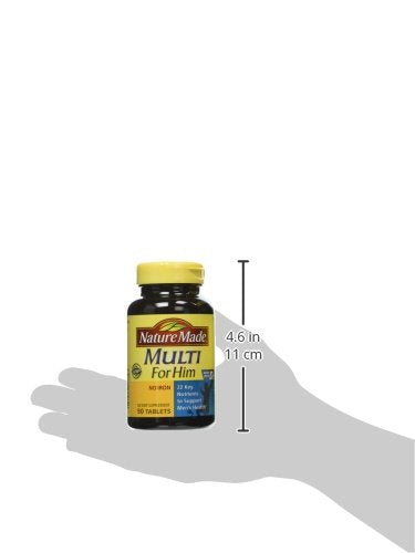 Nature Made Multivitamin For Him, Men's Multivitamin for Daily Nutritional Support, 90 Tablets (Pack of 3)