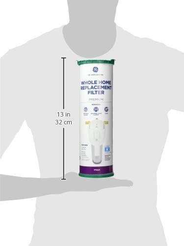 GE FTHLM Whole House Water Filter | Replacement for Water Filtration System | NSF Certified: Reduces Chlorine, Sediment, Rust & Other Impurities | Replace Every 3 Months for Best Results | 1 Filter