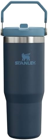 Stanley IceFlow Stainless Steel Tumbler - Vacuum Insulated Water Bottle for Home, Office or Car Reusable Cup with Straw Leak Resistant Flip Cold for 12 Hours or Iced for 2 Days, Navy, 30oz