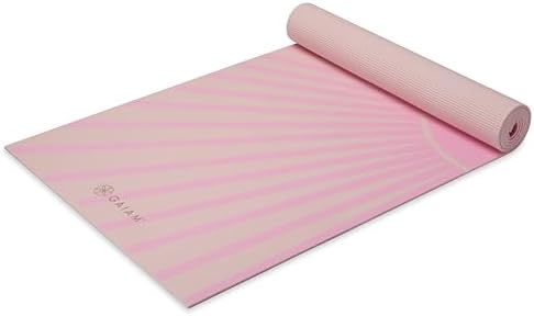 Gaiam Yoga Mat - Premium 6mm Print Extra Thick Non Slip Exercise & Fitness Mat for All Types of Yoga, Pilates & Floor Workouts (68"L x 24"W x 6mm Thick)