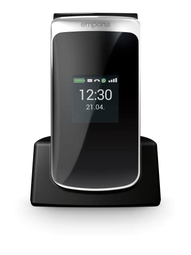 Emporia TOUCHsmart.2 - the ultimate Feature phone with WhatsApp, 4G Clamshell Phone with Touchscreen and keypad - Black/Silver (Official UK and IE Version)