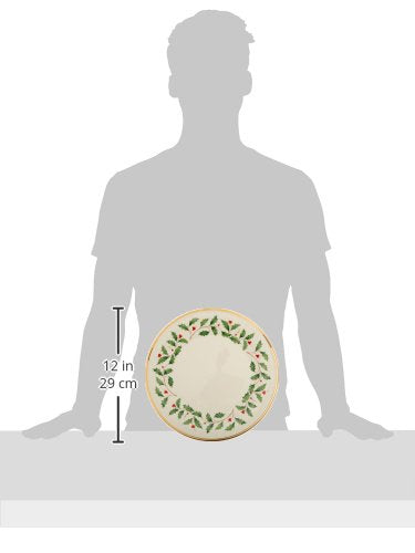 Lenox 6122048 Holiday 12-Piece-Plate-&-Mug Set, Christmas Dinnerware, Hosting