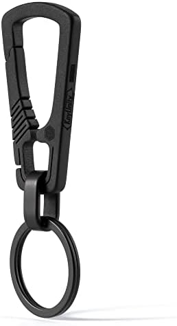 KeyUnity Titanium Carabiner Keychain Clip, Quick Release EDC Key Holder Organizer with Key Ring
