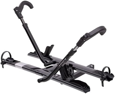 KUAT Sherpa 2.0 Durable Lightweight Aluminum Compact 2 Bike Transporting Hitch Rack with Cable Lock & Foldable Tire Cradles | Capacity - 40 Lbs per Tray