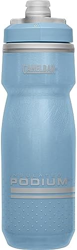 CamelBak Podium Chill Insulated Bike Water Bottle - Easy Squeeze Bottle - Fits Most Bike Cages - 21oz, Stone Blue
