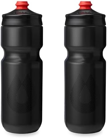 HydraPak Breakaway Surge Lightweight Bike Water Bottle 2-Pack (20oz, 25oz, 30oz) - High Flow, Cycling & Sports Squeeze Bottle