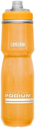 CamelBak Podium Chill Insulated Bike Water Bottle - Easy Squeeze Bottle - Fits Most Bike Cages - 24oz, Orange