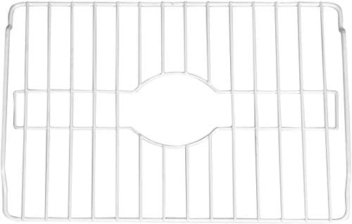 SOFINNI Sink Protectors for Kitchen Sink Bottom with White Coating Sink Grate Insert Grid Sink Bowl Drying Rack Steel Large (12.5" x 18")