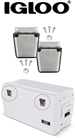 Igloo Cooler Heavy-Duty Stainless Steel Parts Kit - 2 Latches, 3 Hinges, Latch Posts & Screws - Marine-Grade, Corrosion-Resistant Parts