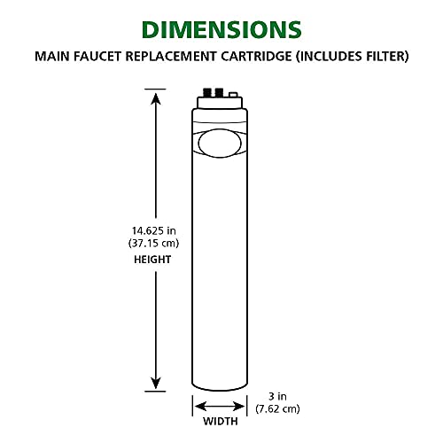 AO Smith Basic Direct Connect Under Sink Replacement Filter For AO-MF System - Carbon Block Filter Reduces Up To 99% Of 9 Harmful Contaminants - AO-MF-R