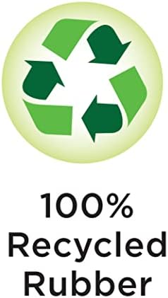 Rubberific 2 Pack Premium Rubber Downspout Splash Block, Rain Guard, Stone Textured Drain Extender (Black)