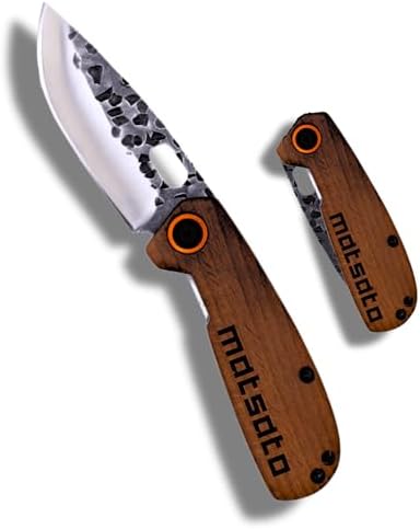 Folding Pocket Knife – Small Japanese Pocket Knifes for Men & Women, EDC Camping Knive, Tactical Survival Knife, Compact Folding Knife for Hunting, Fishing, Hiking, and Outdoor Adventure