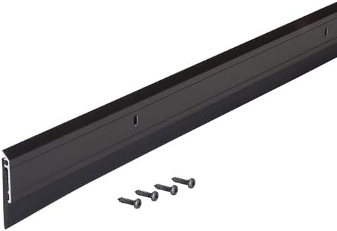 M-D Building Products 69609 All-Season Door Sweep, Heavy Duty Aluminum, Ideal for Residential & Commercial Use, Easy Installation with Heavy Rubber Seal, Ensure Comfort and Security (48 Inch, Bronze)