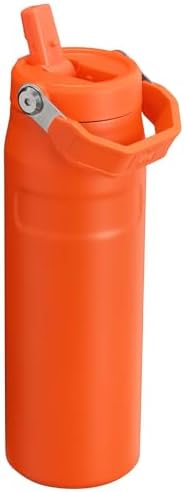 Stanley IceFlow Flip Straw 2.0 Water Bottle 24 OZ | Built-In Straw with Larger Opening | Lightweight & Leak-Resistant | Insulated Stainless Steel | BPA-Free | Tigerlily Plum