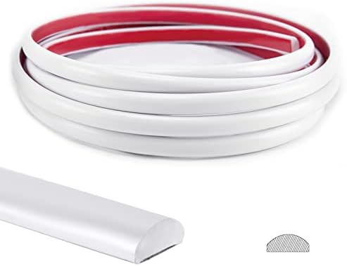 Art3d 25 Ft Peel and Stick Trim for Backsplash Tile Edge, Self-Adhesive Liner for Corner Decor in White