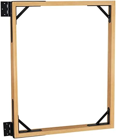 Gate Frame Fence Kit With Gate Latch, Anti-Sag Corner Brace Bracket Hardware Kit With Hinges