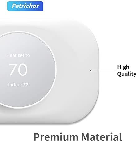 Petrichor Wall Plate Cover - Compatible with Google Nest Thermostat Accessory 2020 - Trim Kit, Easy Installation - Snow