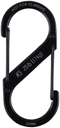 S-Biner, Size 3, Black ( 6 pack )